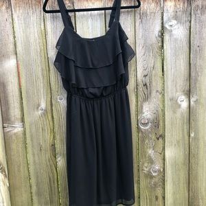 Black ruffled dress